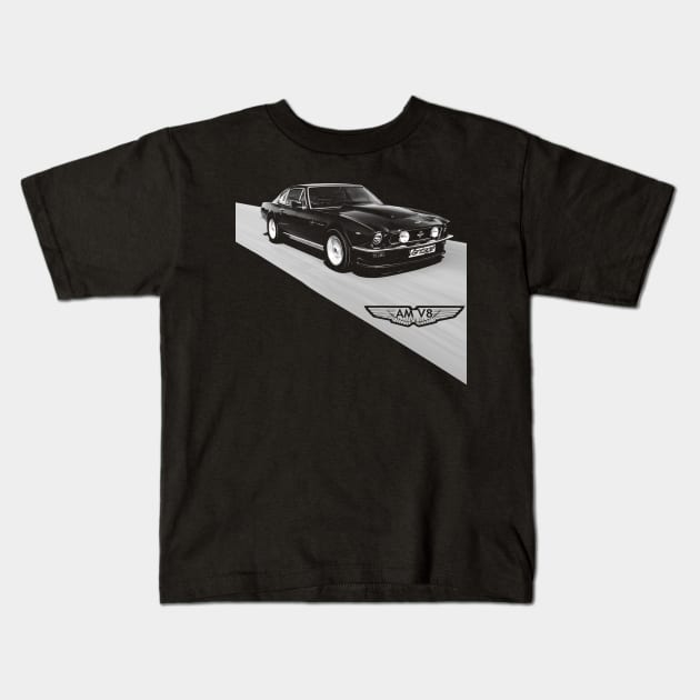 vantage v8 Kids T-Shirt by retroracing